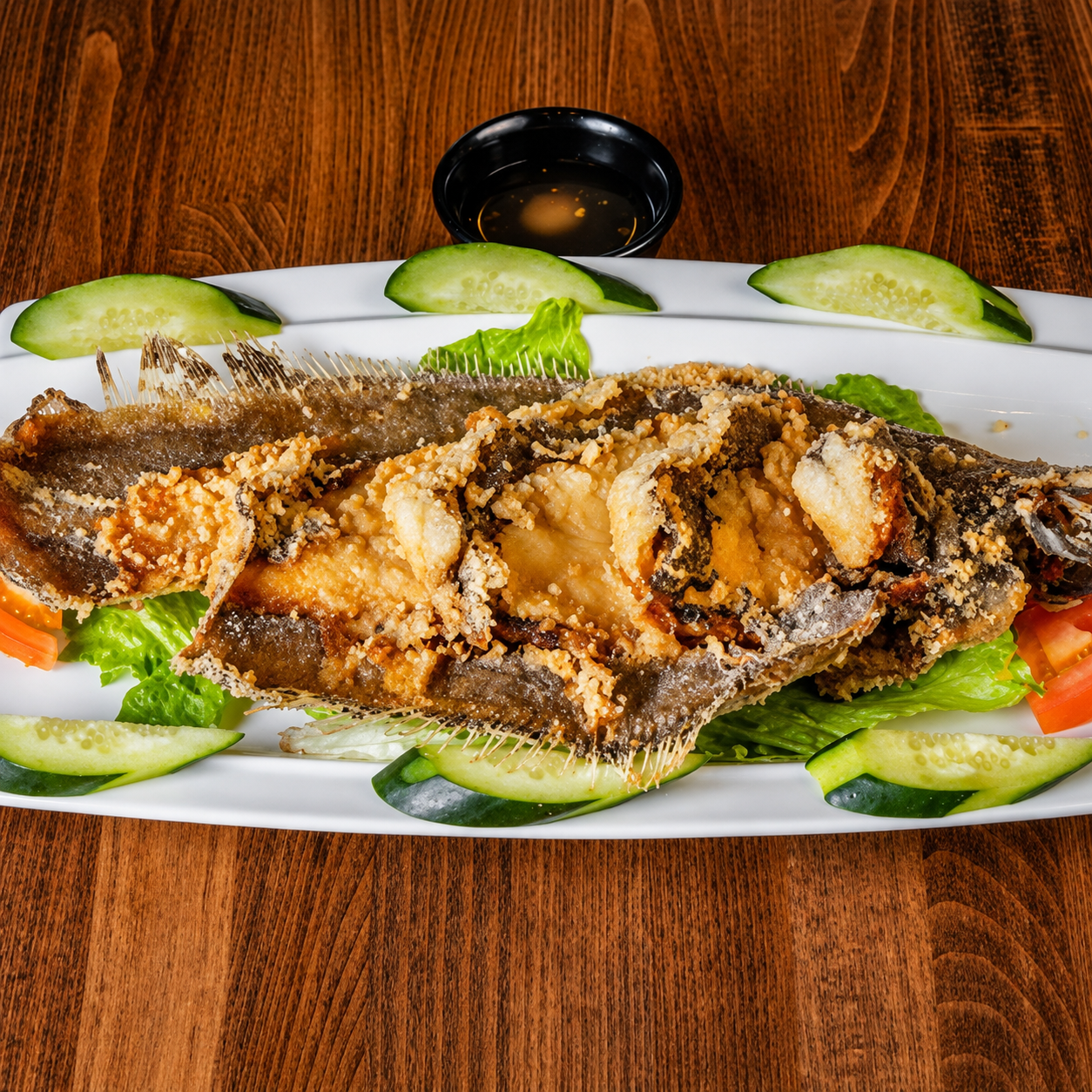 Cá Lưỡi Trâu Chiên Giòn — crispy fried sole
