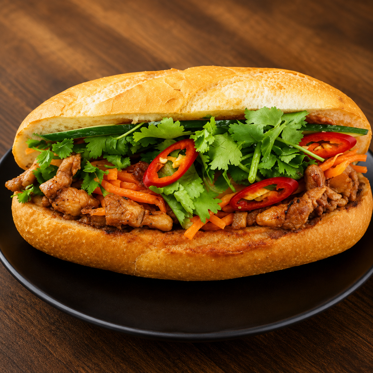 Bánh Mỳ Thịt Nướng — grilled pork sandwich